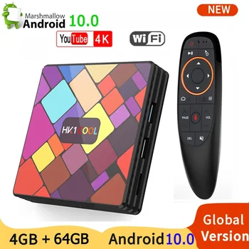 10 HK1 KIRÁLY Smart TV Box RK3318 négymagos 4G/64G Kettős WIFI, BT IPTV Neflix Youtube-on a Google Player Set top box PK HK1 MAX