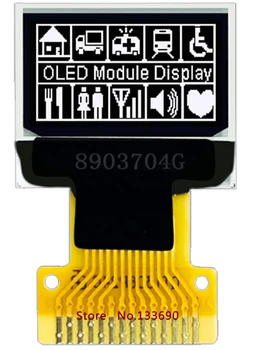 10DB 0.49 Hüvelykes OLED Képernyő 64X32 Felbontás Fekete-Fehér Felület, IIC I2C Interfész-E-Cigaretta Port SSD1306 Chip