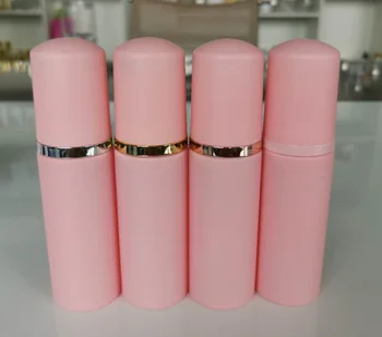 12 X 60 ml Műanyag Hab Üveg Mini, Rózsaszín Újratölthető Üres Kozmetikai Lashes Cleanser A Meghosszabbítás Sampont Arany Szivattyú
