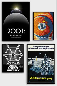 2001 űrodüsszeia, Klasszikus Sci-fi Film Nyomtatás Művészeti Vászon Poszter Nappali Dekor Haza Fali Kép