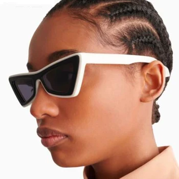 2023 Szexi Macska Szemét Napszemüveg Női Háromszög napszemüvegek Férfi Luxus Márka Tervezője Trendi Kis Keret Üzembe Szemüveg Shades