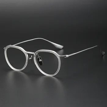 2023 Új Titán Napszemüveg Retro Ovális Szuper Könnyű Szemüveg Keretek, Férfiak, Nők Optikai Receptet Szemüvegkeret
