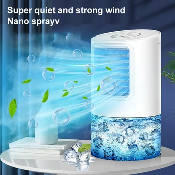2023 Új USB Hordozható Színes Fény Időzített Csendes Spray Légkondicionáló, Ventilátor, Asztali Hűtő Levegő Hűtő Ventilátor