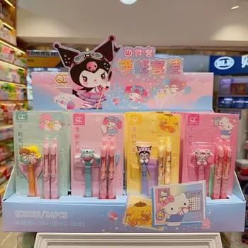 24pcs Sanrio Hello Kitty Kuromi A Dallam Anime Rajzfilm Kezét Fiók Beállítása Kawaii Cinnamoroll Toll Csipesz Szett Ajándék Gyerekeknek