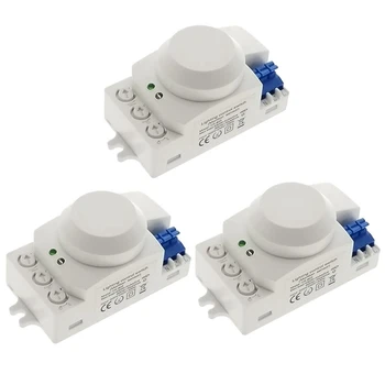 3X 5.8 Ghz-es HF Rendszer LED Mikrohullámú sütő 360 Fokos Mozgásérzékelő Kapcsoló Test Mozgásérzékelő