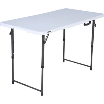 4 Láb Fold-A-Fél Asztal, Fehér Oldalsó Asztal Bútor Nappali, Kis Asztal