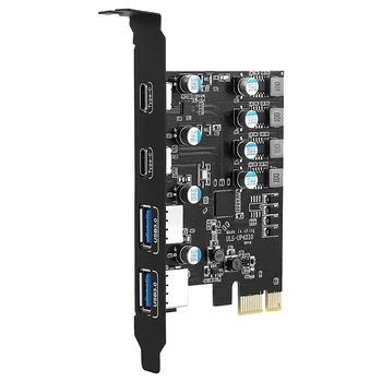 4 Port pci-e, hogy USB 3.0 bővítőkártya PCI Adapter Kártya Asztali PC-n , Támogatja a Windows xp/7/8/10