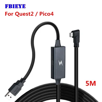 5Gbps töltőkábel USB3.2 Gen2 USB-C-Típusú VR Adatok Vonal VR Headset Tartozékok VR Kábel Nagy Sebességű a Quest 2 / PICO 4