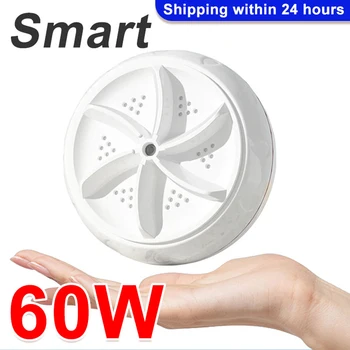 60W Hordozható mosógép Ultrahangos turbina mosógép Mini mosógép Multifunkcionális tisztítás zokni fehérnemű