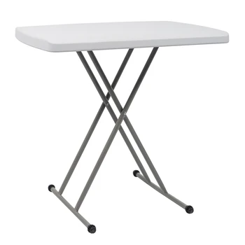 76*50*70.5 cm Liftable Műanyag Kerti Asztal Összecsukható Kerti Asztal Fehér Kerti,Strand,Udvar