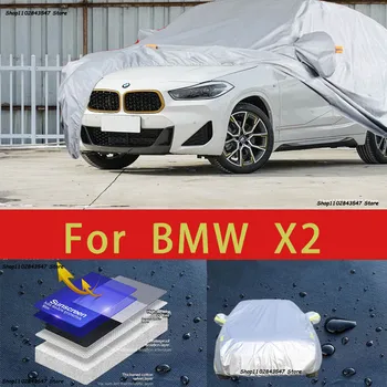 A BMW X2 Kültéri Védelem Teljes Autó Fedi hótakaró Napernyő, Vízálló Porálló Külső Autó tartozékok