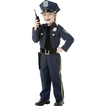 A gyermekek rendőrség egységes játszani öltöny New York-i rendőrség egységes Amerikai rendőrség cosplay Halloween jelmez
