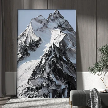 A Modern Tájkép Poszter Nyomtatás Északi havas hegyek Vászon Művészet Otthon Dekoráció, Fali Festmény Képek Nappali Hálószoba