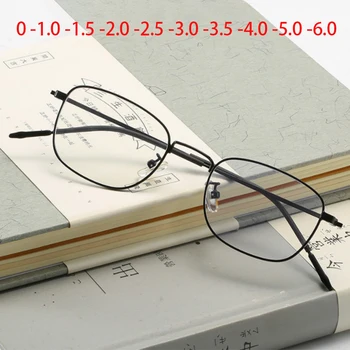 A nők a Férfiak Rövidlátás Szemüveg Fokozat Fém Diák Rövid látvány Receptet Szemüveg Dioptria 0-0.5-Re -0.75, Hogy -6
