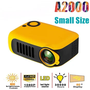 A2000 MINI 4K Projektor, Hordozható, Otthon Mozi 3D LED Video Projektor 1080P Smart Home Tv 2023 Új Játék, Projektorok