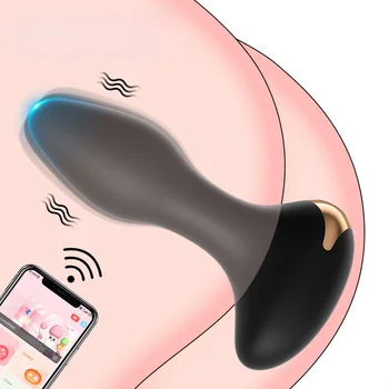 ALKALMAZÁS Ellenőrzési Anális Plug Vibrátor Bluetooth-mélázik a Férfiak Prosztata Masszírozó Női Buttplug Felnőtt Áruk Szex Játékok A Nők, a Férfiak, a Meleg