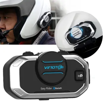 Angol Verzió Easy Rider Vimoto V8-As Headset Motoros Sisak Sztereó Fejhallgató A Mobil Telefon Gps, Rádió Út 2