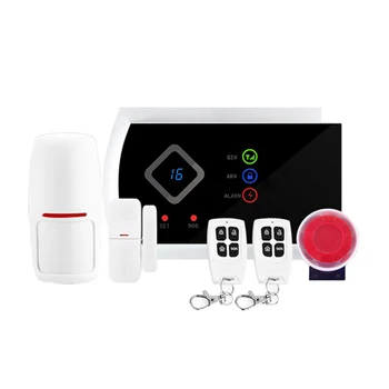 Anti-Theft LED kijelző otthoni biztonsági rendszer ajtó érzékelő WIFI+GSM+RFID riasztó rendszer biztonsági wifi
