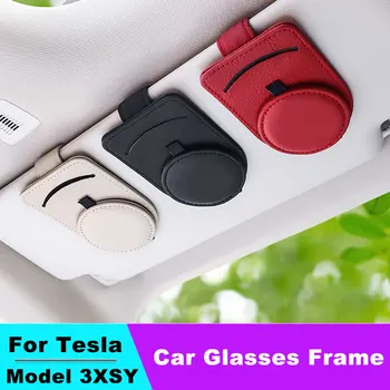 Autó Szemüveg Keret Tesla Model 3-Y Napellenző Fold Napellenző Szemüveg Általános Autó Szemüveg Keret Doboz Tároló Klip