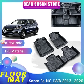Autó Szőnyeg a Hyundai Grand Santa Fe NC Maxcruz LWB XL 2013~2020 Láb TPE Bélés Szőnyeg Pad Egyedi Borító Szőnyeg Panel Accessorie