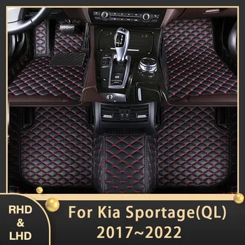 Autó Szőnyeg A Kia Sportage QL MK4 2017~2022 Auto Egyéni Auto Láb Párna Bőr Belső Kiegészítők Szőnyeg