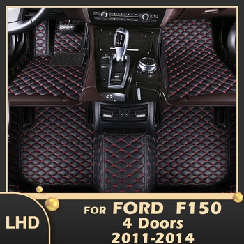 Autó Szőnyeg Ford F150 Négy Ajtó 2011 2012 2013 2014 Egyéni Auto Láb Párna Autó Szőnyeg Fedél Belső Kiegészítők
