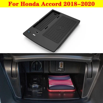 Autó Vezeték nélküli Töltő Lemez Telefon tulajdonosa Mobil Tartozékok Gyorsan Töltés Belső Pad 10W Honda Accord 2018-2020