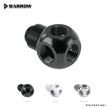 Barrow TX4T-A01 G1/4 PC Tartozékok, Alkatrészek Extender Forgatás 4-Way Köbméter Adapter Ülés Ezüst/Fekete/Fehér-Víz Hűtés Szerelvények