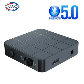 Bluetooth 5.0 Audio Receiver Adó AUX RCA, 3,5 MM-es 3.5 Jack USB Sztereó Zene Vezeték nélküli Adapter Adapter Autós TV PC Hangszóró