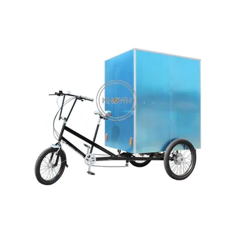 CE által jóváhagyott mobil utca rakomány trike gyorsétterem kerékpár szállítási tricikli Kabin