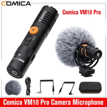Comica VM10 Pro Kézi Mikrofon rezgéscsillapító,Gain Control & Deadcat,Videó Puska Mikrofon Okostelefonok,Dslr Fényképezőgép