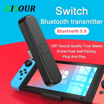 DISOUR Kapcsoló USB-C Bluetooth 5.0 Audio Adó Nélküli, Alacsony Késleltetésű Adapter Nintendo Kapcsoló/PS4/PS5 Plug And Play