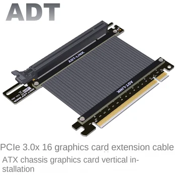 Egyéni ADT grafikus kártya hosszabbító kábel PCIE 3.0x16 grafikus kártya 90 fokos rugalmas kábel ATX