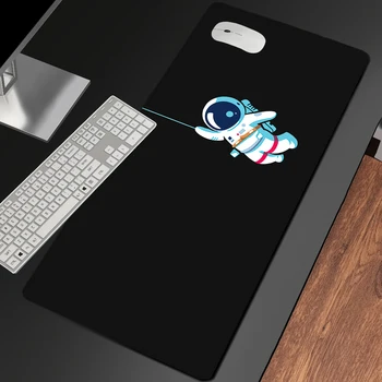 Egér Pad Fekete Űrhajós Egér Szőnyeg Rajzfilm MousePad Egér Szőnyeg Pad, Az Asztal Anime MousePad Egér Pad 90x40 Csgo Mousepad