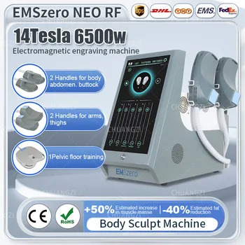EMSzero Neo 14 Izom alakformálás Tesla 6000w Hiemt EMSlim Gép 4 Kezelni, a RÁDIÓFREKVENCIÁS, valamint EMS Kismedencei Stimuláció Pad