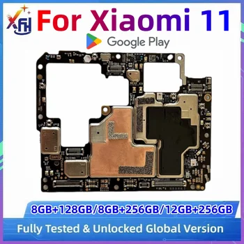 Eredeti Nyitva Alaplap A Xiaomi 11 Mi 11 5G Alaplapja Globális Verzió Szükséges Ujjlenyomat-Kalibráló Snapdragon 888
