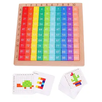 Fa Montessori Matek számít Testület Blokkok 1-100 Szülő-gyermek Interaktív Korai Oktatási, Tanulási Matek Játék Játék Gyerekeknek