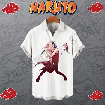 Férfi Ruházat Anime a Naruto Maximum Divat, Póló, Ing, 2023 Y2k Strand Harajuku Stílus Rövid Ujjú 5XL Magas Minőségű, Nagy Király