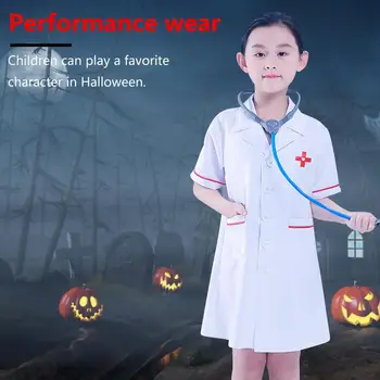 Halloween Party Viselet Gyerekek Nővér Cosplay Jelmez Előadás Ruházat Orvos Játszani Meghatározott Kabát Kosztüm Szakmai Eljáró Ruha
