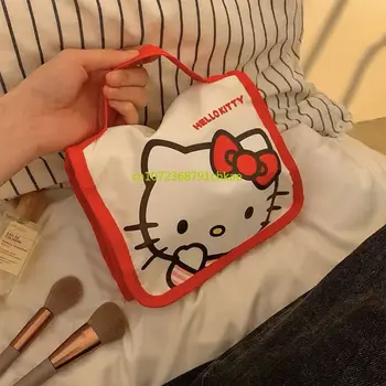 Hello Kitty Táska Aranyos Sanrio Összecsukható Kozmetikai Táska Lányok Hordozható Kirándulás 2023 Új, Nagy Kapacitású Tisztálkodási designer táskák