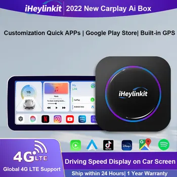 iHeylinkit Új Carplay AI Doboz Vezeték nélküli Android Auto Youtube Netflix Lejátszás a Kia Audi Benz Mazda Toyota Globális 4G LTE GPS