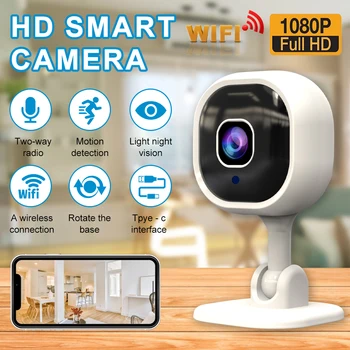 Intelligens Biztonsági Kamera 1080P Vezeték nélküli Kamerák, biztonsági-védelmi Haza CCTV Megfigyelő Kamera éjjellátó kétirányú Audio