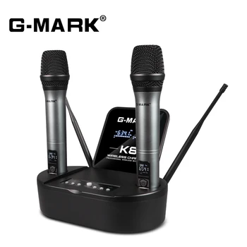 Karaoke Mikrofon G-MARK k8-nál UHF Vezeték nélküli Mikrofon Lítium Akkumulátor A Színpadi Show Fél Templomi Esküvő Tanítás