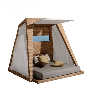 Kreatív szabadtéri high-end sátor ágy, egyszerű, divatos, Európai kivitel, masszív, romantikus rattan szövet sátor, nagy, szabadtéri