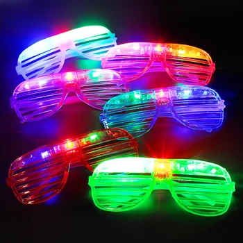 LED-es Világító Szemüveg Halloween Izzó, Neon Karácsonyi Party, fekete dolgok az eszköz Villogó Fény, Ragyogás Napszemüveg Üveg Fesztivál Jelmezek Kellékek