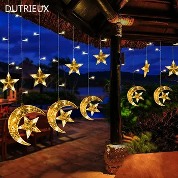 LED String Fények 220v EU Plug Karácsonyi Decortion Lámpák, Kerti Parti, Esküvő Dekoráció Csillag String Fények