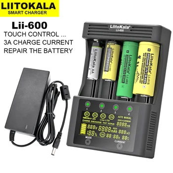 LiitoKala Lii-600 Lii-500S Lii-500 Lii-M4-Intelligens Töltő a 3.7 V/1,2 V 18650 17500 21700 26650 AAA AA teszt akkumulátor capicty