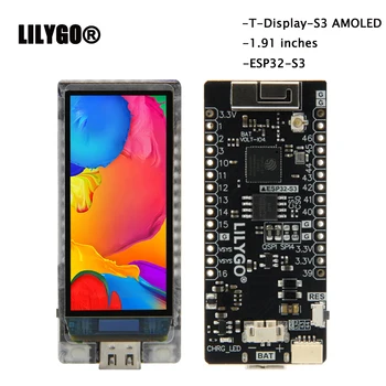 LILYGO® T-Kijelző-S3 AMOLED ESP32-S3 1.9 hüvelyk RM67162 AMOLED Kijelző Fejlesztési Tanács OLED WIFI Bluetooth Vezeték nélküli Modul 5.0
