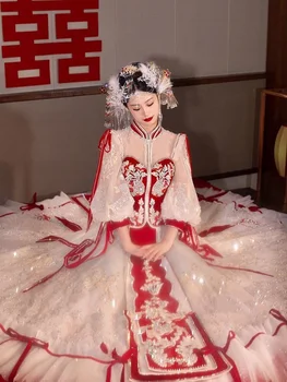 Lolita Xiuhe Ruházat 2023 Menyasszony Esküvői Vezető Új Kínai Esküvői Ruha Édes Háló Nyári Leállás Ruha