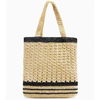 Luxus Design Szalma Szőtt Tote Bags Nyári Alkalmi Nagy Kapacitású Táskák Új Divat Strand A Nők Vállát, Egyszerű Stílus, Vásárlás
